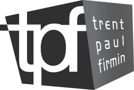 tpf in white lower case letters in black square