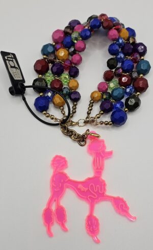tpf Signature Range - PINK POODLE BEADED CUFF