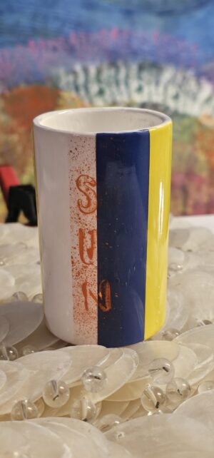 SSS Cermaic Slip Cast Glazed Pencil Pot - by tpf
